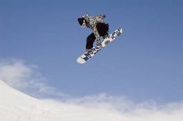 Naklejka narciarz śnieg snowboarder