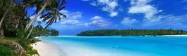 Naklejka błękitna tropikalna plaża