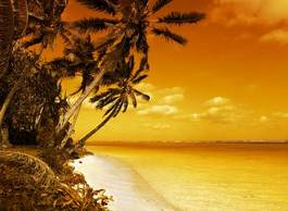 Plakat słońce natura morze wyspa południe