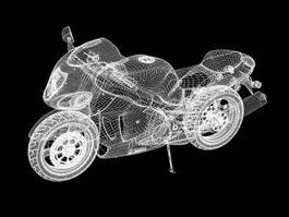 Obraz na płótnie rower motor motocykl 3d