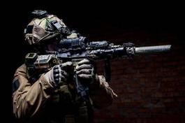 Fotoroleta wojskowy żołnierz armia egzekwowania broń