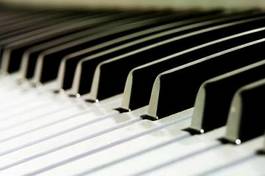 Plakat muzyka fortepian czarny przyrząd syntezator