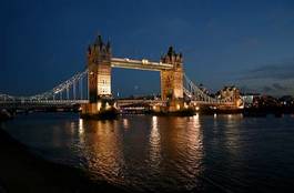 Plakat londyn anglia tamiza zmierzch tower bridge