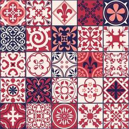 Foto zasłona moroccan tiles pattern
