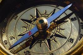 Naklejka statek południe stary kompas
