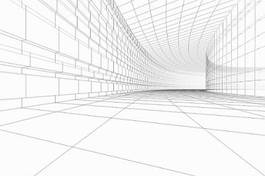 Fotoroleta nowoczesny miejski tunel architektura 3d