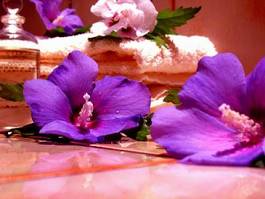 Naklejka masaż olej kwiat zdrowie hawaje