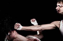 Naklejka mężczyzna sport bokser sztuki walki kick-boxing