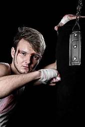 Fotoroleta portret sztuki walki kick-boxing