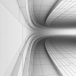 Naklejka miejski perspektywa tunel nowoczesny architektura