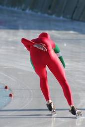 Plakat wyścig sport lód