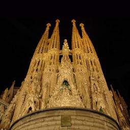 Fotoroleta architektura most hiszpania noc