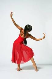 Plakat kobieta baletnica ruch piękny balet