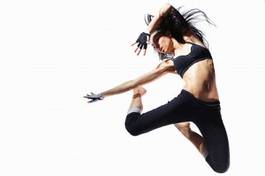 Naklejka kobieta balet fitness ćwiczenie