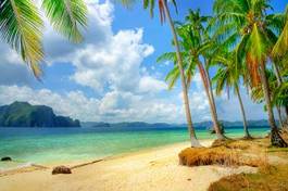 Plakat woda piękny filipiny spokój tropikalny