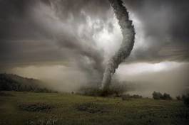 Obraz na płótnie 3d niebo pole sztorm
