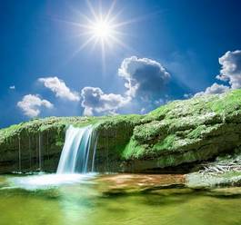 Obraz na płótnie wodospad natura fala niebo
