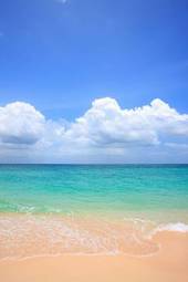 Obraz na płótnie plaża spokojny błękitne niebo tropikalny
