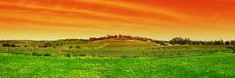 Naklejka piękny panoramiczny rolnictwo