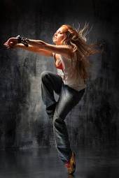 Plakat dziewczynka taniec kobieta