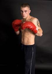 Naklejka bokser mężczyzna boks pudełko mięśni