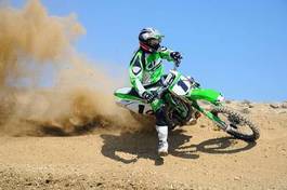 Fotoroleta pustynia motocross rower wydma akt