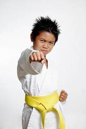 Naklejka sztuki walki chłopiec japonia sport ćwiczenie
