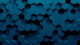 Fotoroleta abstract hexagon geometry background. 3d render of
simple primitives with six angles in front. dark lighting.