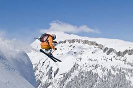 Fotoroleta szczyt krajobraz narciarz