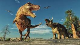 Naklejka tyranozaur stary 3d