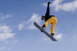 Naklejka snowboard niebo sport