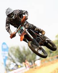 Fotoroleta motocross motorsport rower außenaufnahme bieg