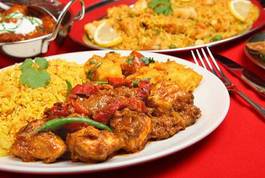 Naklejka pieprz warzywo jedzenie kurczak indyjski