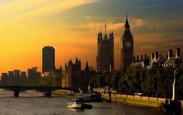 Plakat londyński wschód słońca