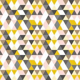 Naklejka geometric abstract pattern with triangles in muted  retro colors.