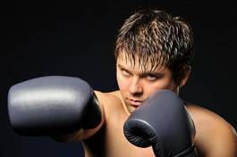 Naklejka sport kick-boxing zdrowie ludzie mężczyzna