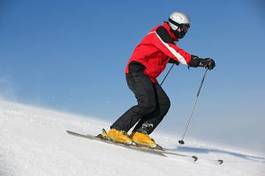 Fotoroleta narty trasa narciarska mężczyzna