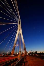 Obraz na płótnie warszawa architektura most noc pejzaż
