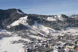 Naklejka trasa narciarska sporty zimowe krajobraz