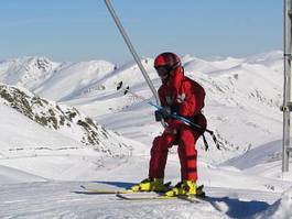 Fotoroleta dzieci alpy narty