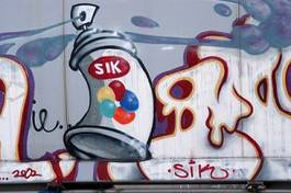 Naklejka sztuka graffiti spray