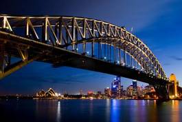 Plakat noc most australia zmierzch woda