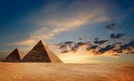 Naklejka pejzaż piramida lato architektura