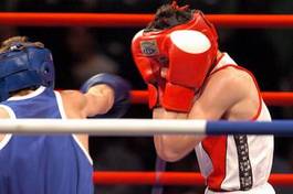 Obraz na płótnie boks sport dziurkacz czerwony