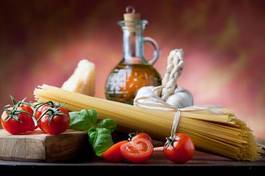 Obraz na płótnie jedzenie pomidor warzywo oliwa przygotowanie