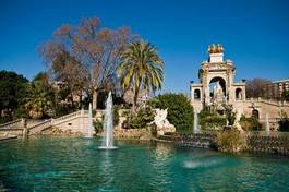 Obraz na płótnie ogród park barcelona smok hiszpania