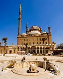 Fotoroleta lew meczet afryka architektura