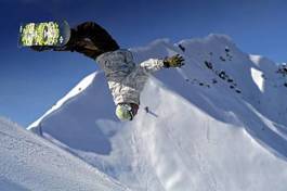 Fotoroleta narty śnieg snowboard góra sport
