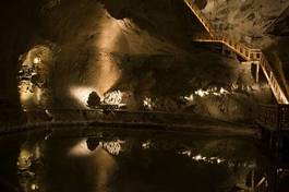 Plakat kraków tunel podziemny kopalnia touring