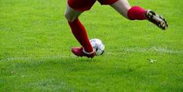 Obraz na płótnie sport piłka nożna piłkarz trawa
